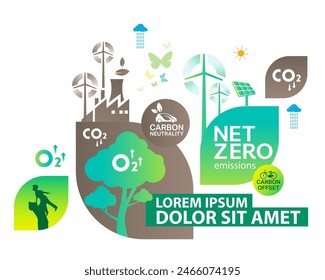 Net zero and carbon neutral concept , Carbon Neutrality