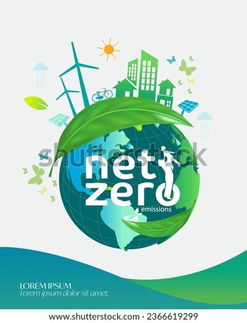 Net zero and carbon neutral concept.
