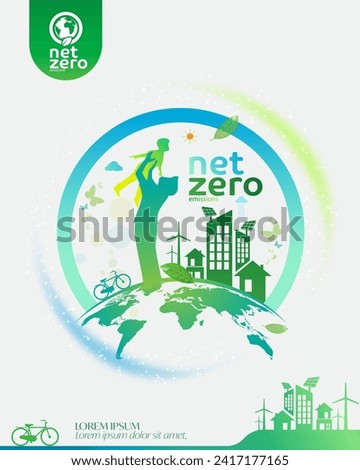 Net zero and carbon neutral concept.
