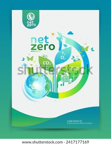 Net zero and carbon neutral concept.