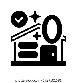 Net Zero Home Line Icon, Umrisssymbol für passives Wohnen, Energiebilanz, CO2-neutrales Wohnen, nachhaltiges Wohnen und umweltfreundliche Architektur. Vektorsymbol.