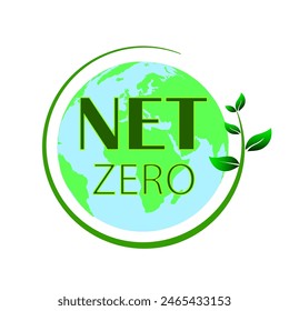 Icono de Red Cero. ESG, icono del sistema ecológico de energía. Conceptos de Cero neto y Carbono Neutro