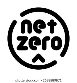 Net Zero modern icon for professional and creative environmental and sustainability projects
