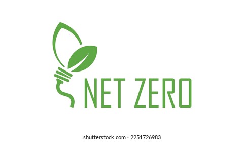 signo de cero neto en fondo blanco