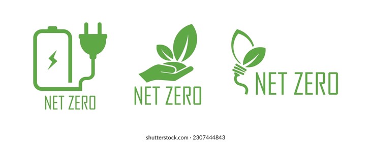 net zero sign on white background