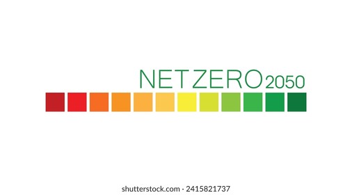 net zero sign on white background