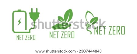 net zero sign on white background