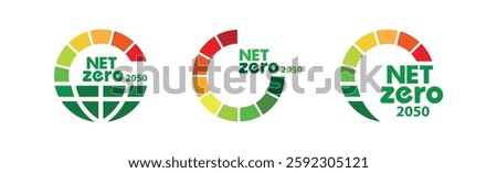 net zero sign on white background