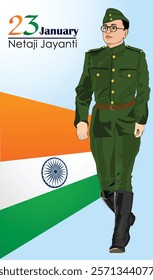 Netaji Subhas Chandra Bose Jayanti on 23 January  poster