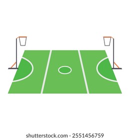 Netball court icon clipart avatar logotype isolated illustration