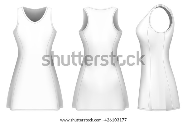 Netball Dress Vector Templates Your Design Stock Vector Royalty Free