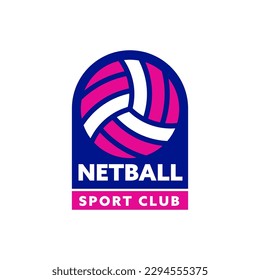 netball emblem logo template, sport logo