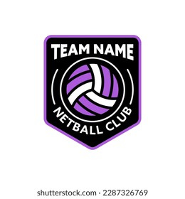 netball logo with emblem style