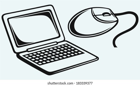 Netbook and computer mouse