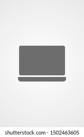 Netbook vector icon. laptop to work icon. Office laptop icon. Laptop for homework icon. Eps 10. Computer laptop. Flat design.