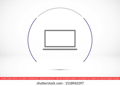 Netbook vector icon. laptop to work icon. Office laptop icon. Laptop for homework icon. Eps 10. Computer laptop. Flat design.