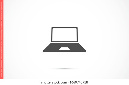 Netbook Vektorillustration Symbol. Laptop zum Arbeiten Symbol. Office-Laptop-Symbol Laptop für Hausaufgaben Symbol. EPS10. Computer-Laptop. Flaches Design.
