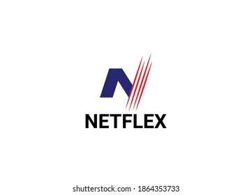 Netflex - letter n logo design template