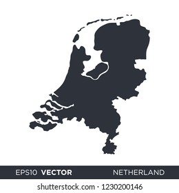 Netherland - europe state map vector logo template