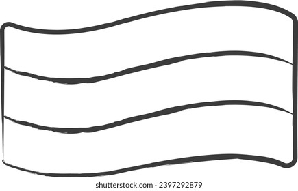 Netherland Flag hand drawn vector illustration