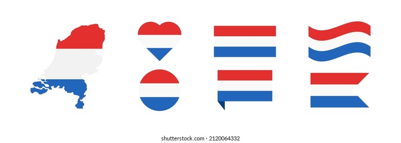Netherland flag icon. Netherland symbol in frames. Vector illustration. EPS 10.