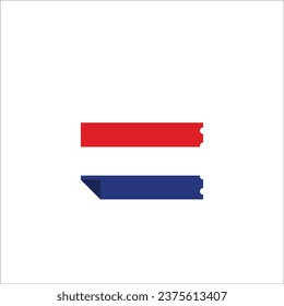Ilustración vectorial de icono de bandera de los Países Bajos