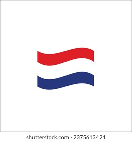 Ilustración vectorial de icono de bandera de los Países Bajos
