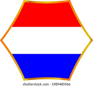 netherland flag logo in gold frame