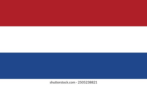 Netherland flag vector design and illustration , National flag of Netherland 