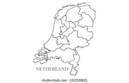 Netherland gray line map