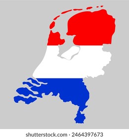Mapa de la isla de Holanda. Imagen de Vector