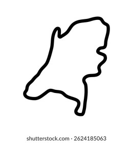 Ícone do mapa da Holanda. Mapa esboço da Holanda. Design de ícone simples. Ilustração vetorial