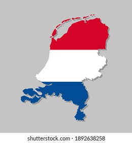 Netherlands Map Flag Vector Editable Flags Stock Vector (Royalty Free ...