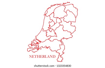 Netherland red line map