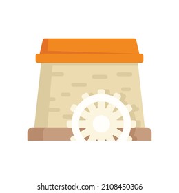 Netherland water mill icon. Flat illustration of Netherland water mill vector icon isolated on white background