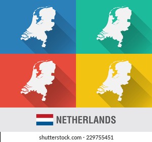 Netherland world map with a pixel diamond texture. World geography.