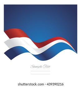 Netherlands abstract ribbons flag vector