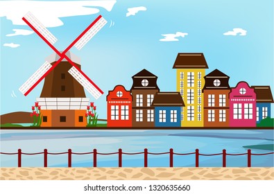 Netherlands city view 