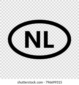 Netherlands code symbol. short country name. Domain name
