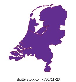 Netherlands Country Map Vector