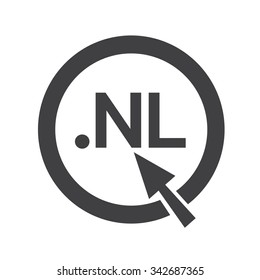 netherlands Domain dot nl sign icon Illustration