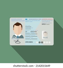 The Netherlands ( dutsch ) identity card. Flat vector illustration