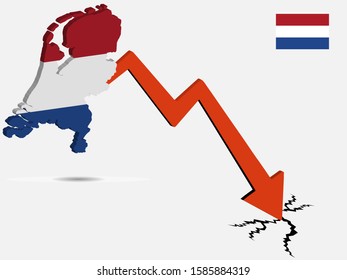 Netherlands economic crisis vector illustration Eps 10