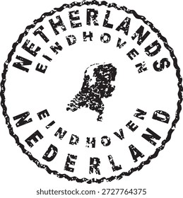 Niederlande Eindhoven Round Seal Map Design