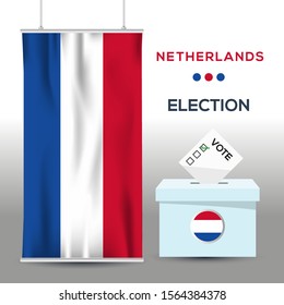 Netherlands election background vector work ,Flat design, Vector illustration.