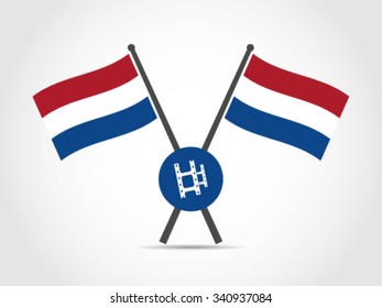 Netherlands Emblem Flag 