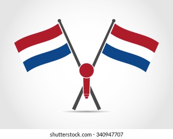 Netherlands Emblem Flag Singer