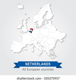 Netherlands Europe Administrative Map 260nw 335375957 