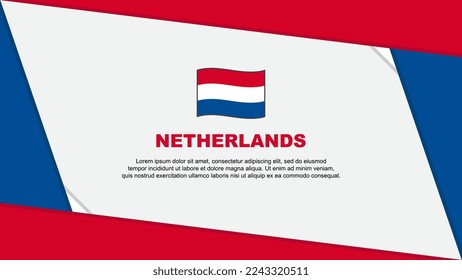 Netherlands Flag Abstract Background Design Template. Netherlands Independence Day Banner Cartoon Vector Illustration. Netherlands Independence Day