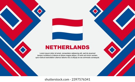 Netherlands Flag Abstract Background Design Template. Netherlands Independence Day Banner Wallpaper Vector Illustration. Netherlands Cartoon